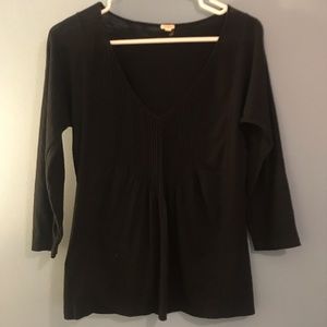 Black, loose fitting J.Crew top!
